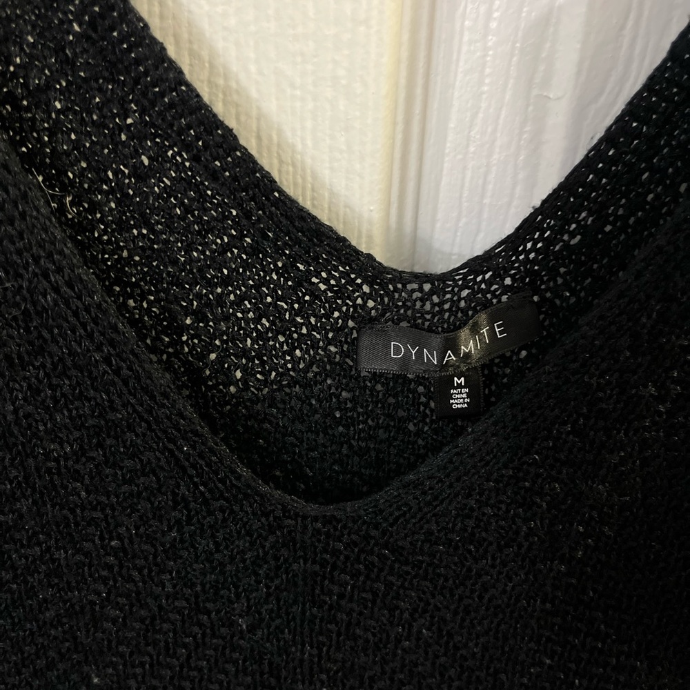 Dynamite black knit cropped tank top - Picture 2 of 3